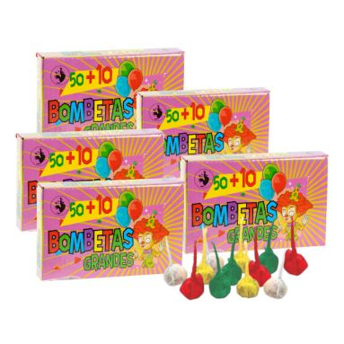 5 cajas de bombetas grandes (50+10)